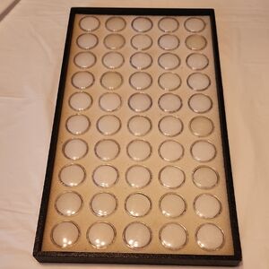 Amazon Black & Cream 50 Slot Jewelry Ring Display Tray